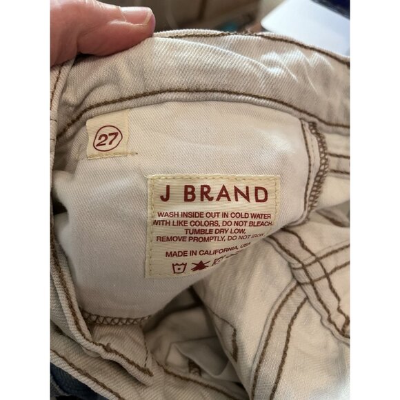 J Brand Womens 27 Low Rise Pencil Leg Distressed Skinny Jeans TALL Zombie Gray D - Picture 8 of 8